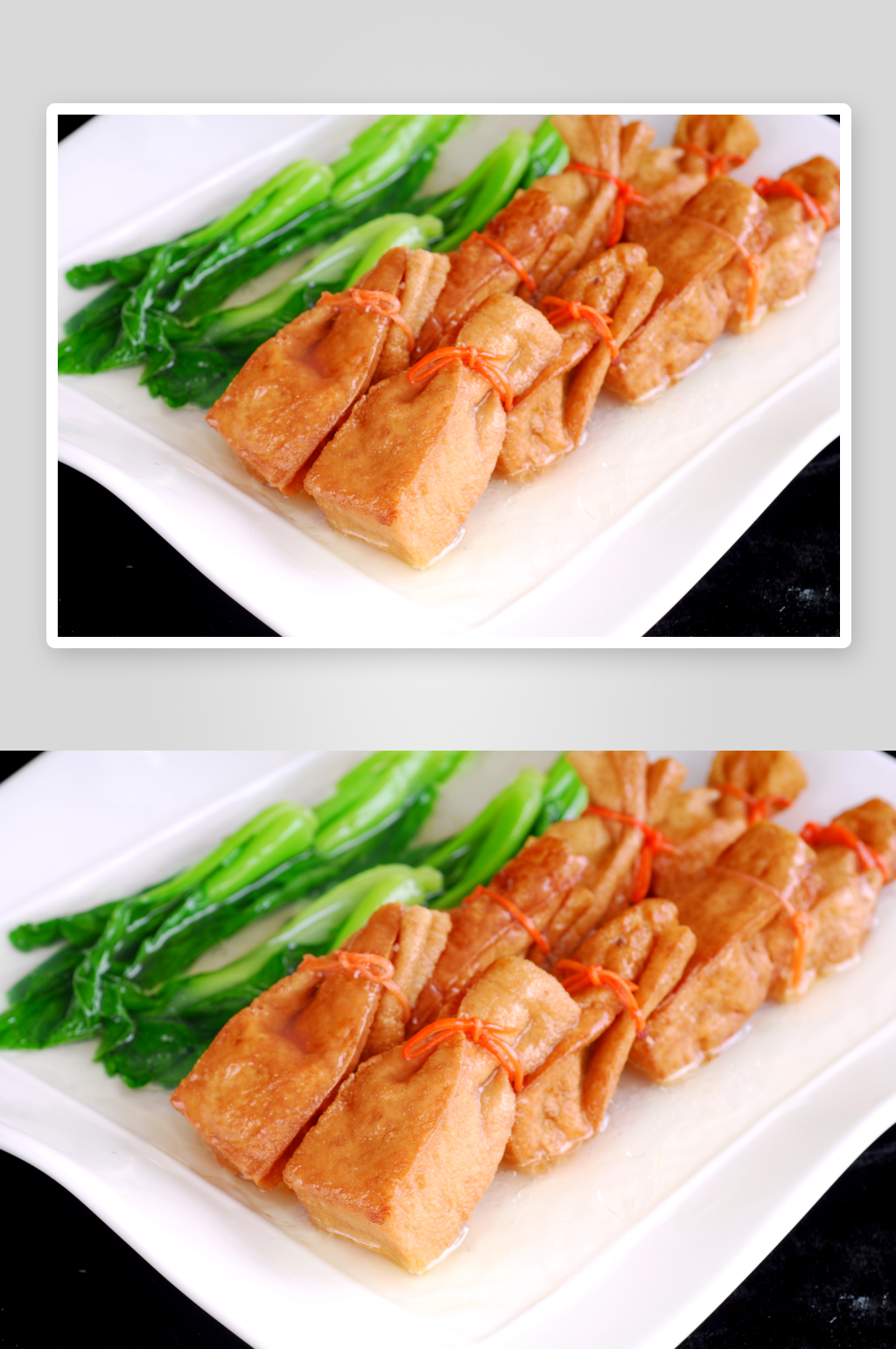 鸡汁布袋豆腐摄影图片素材