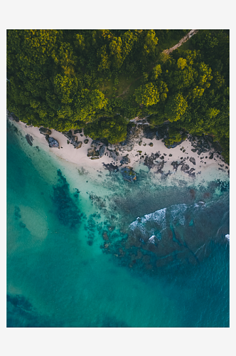 高清沙滩海边风景摄影图