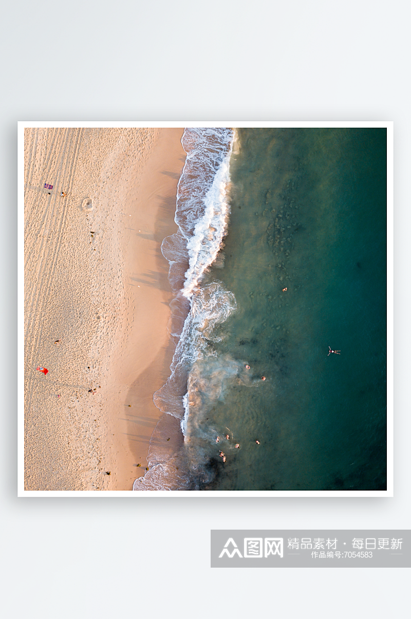 高清沙滩海边风景摄影图素材