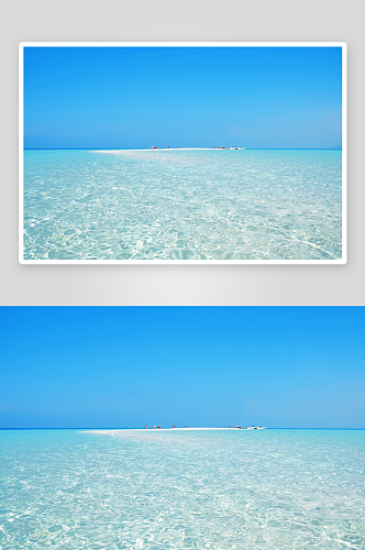 大海沙滩海边风景高清摄影图