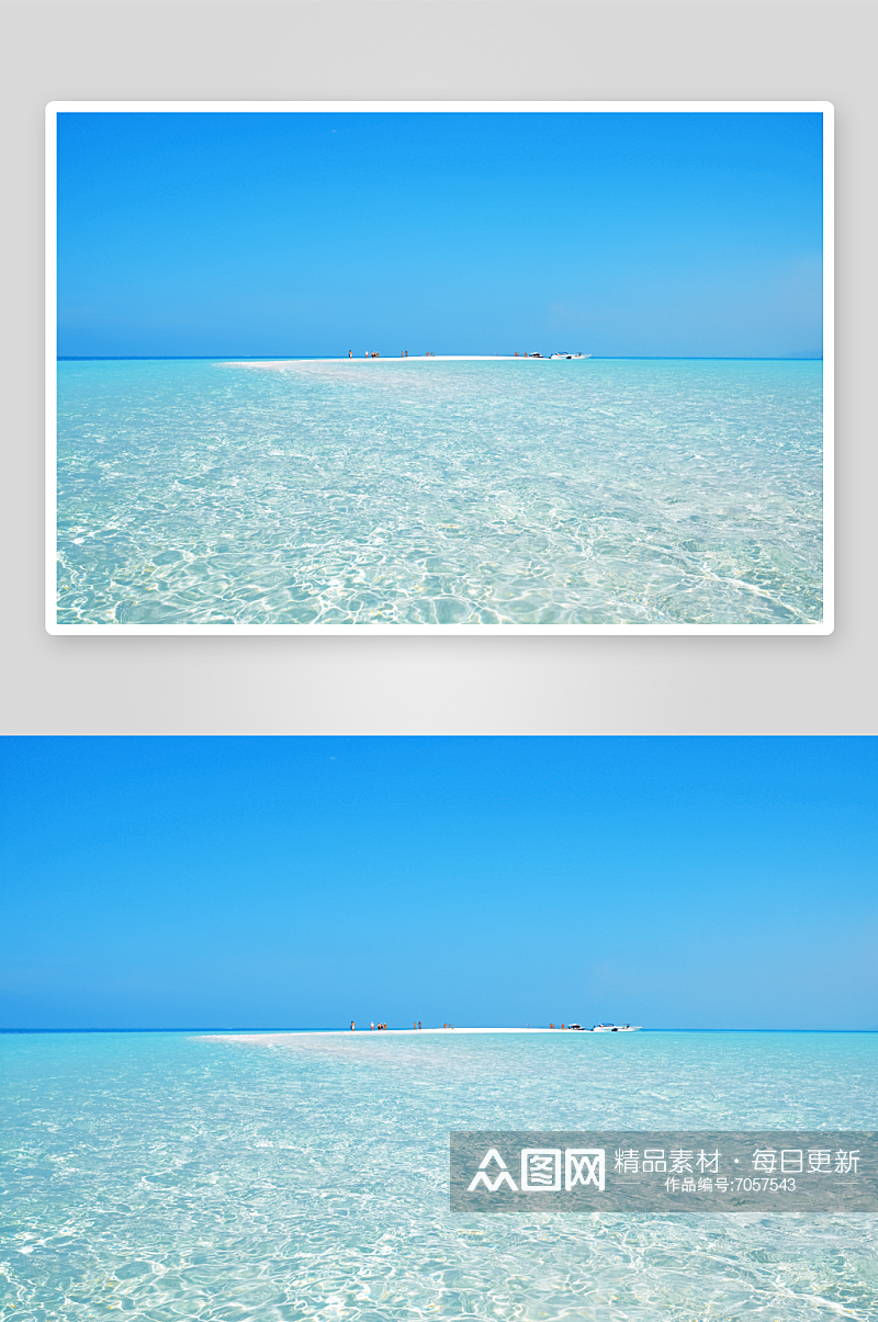 大海沙滩海边风景高清摄影图素材