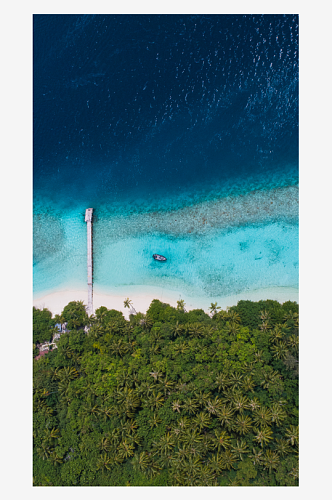 大海沙滩海边风景高清摄影图