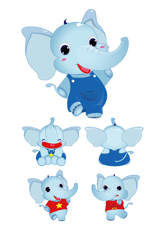大象吉祥物ai文件