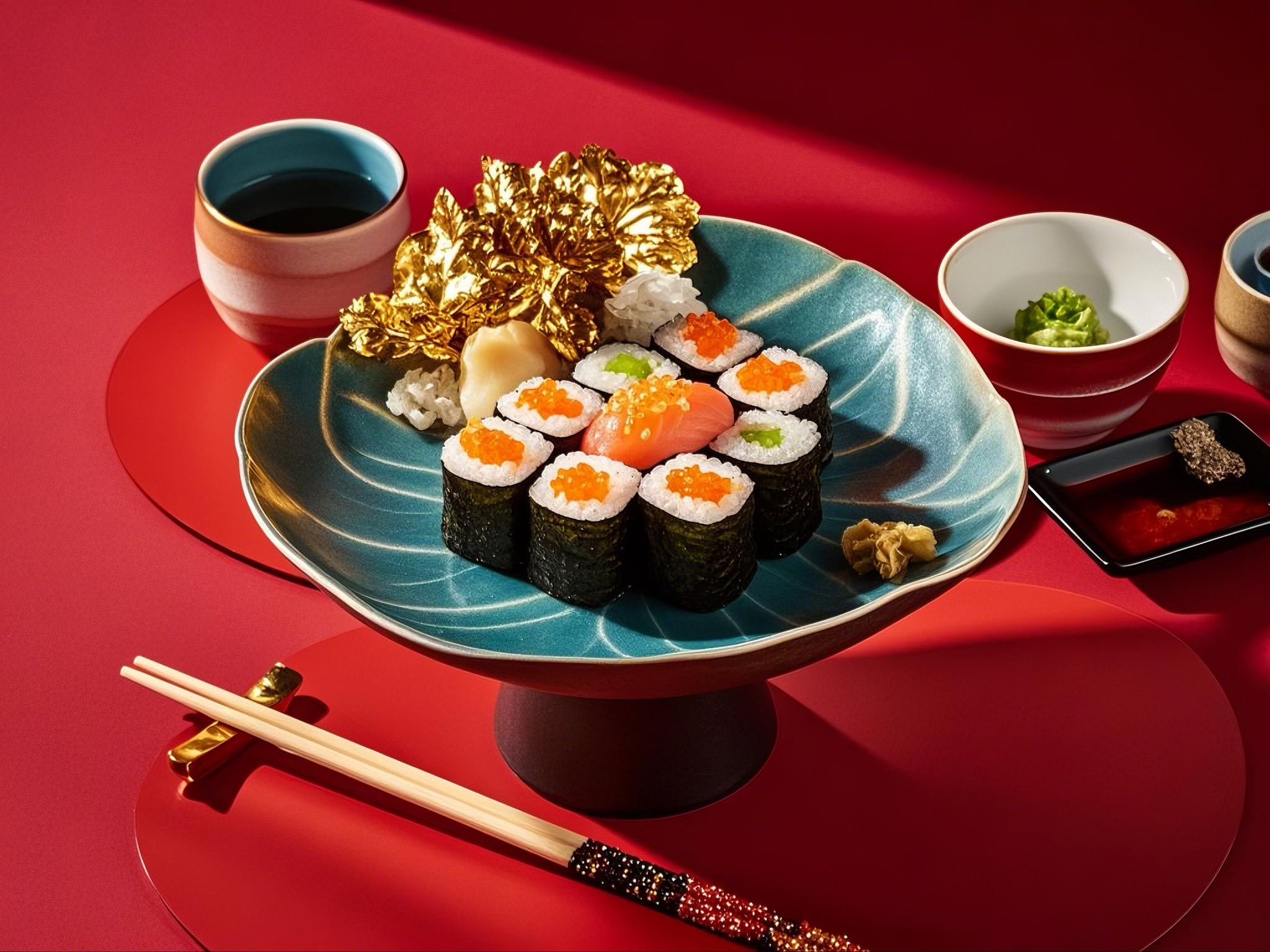 寿司新鲜日本美食料理日式美味饭团素材