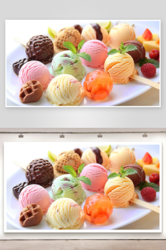 冰淇淋雪糕冰棍夏日甜点甜食摄影高清