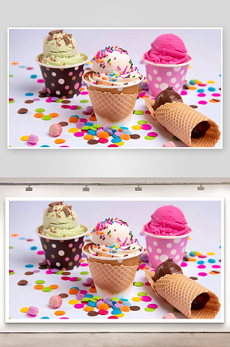 雪糕奶油美味巧克力冰淇淋甜食冰棍甜品美食