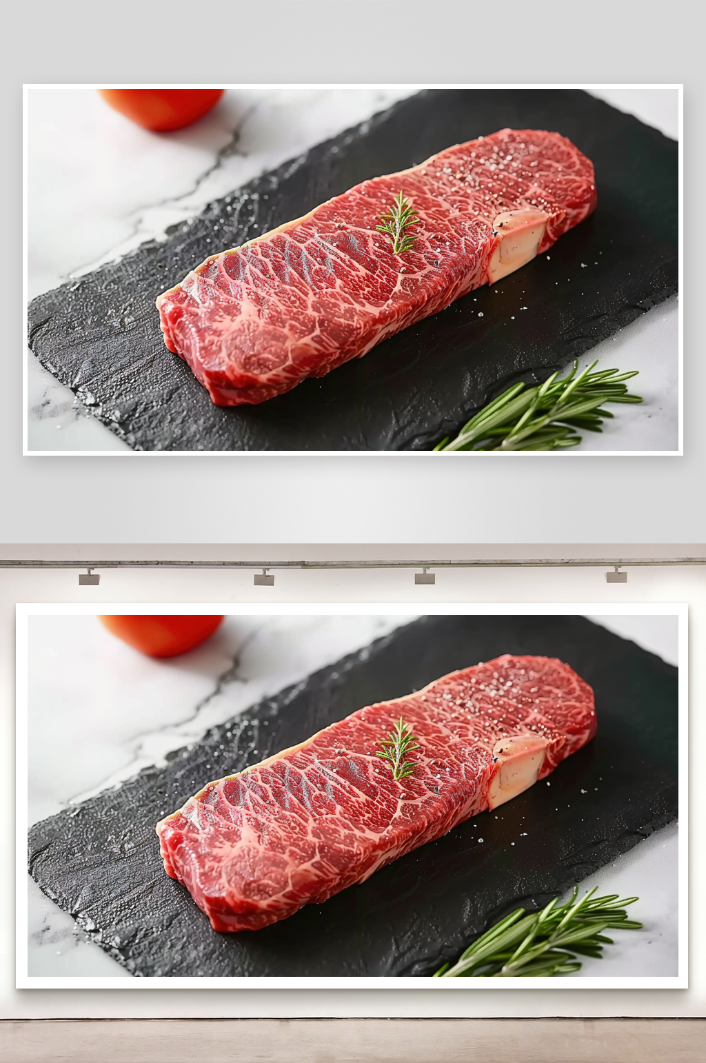 沙朗美味牛排牛肉蔬菜西餐美食烤肉酱料素材