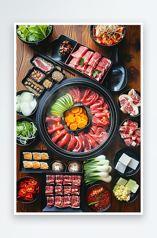 火锅海鲜辣椒美味麻辣牛肉重庆烹饪香辣美食