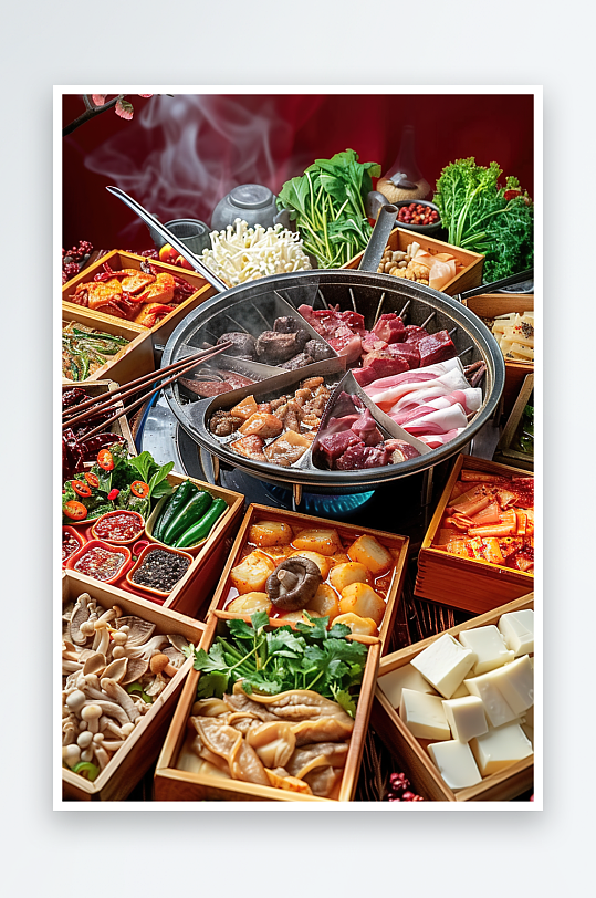 火锅海鲜麻辣烹饪香辣重庆辣椒美味美食牛肉