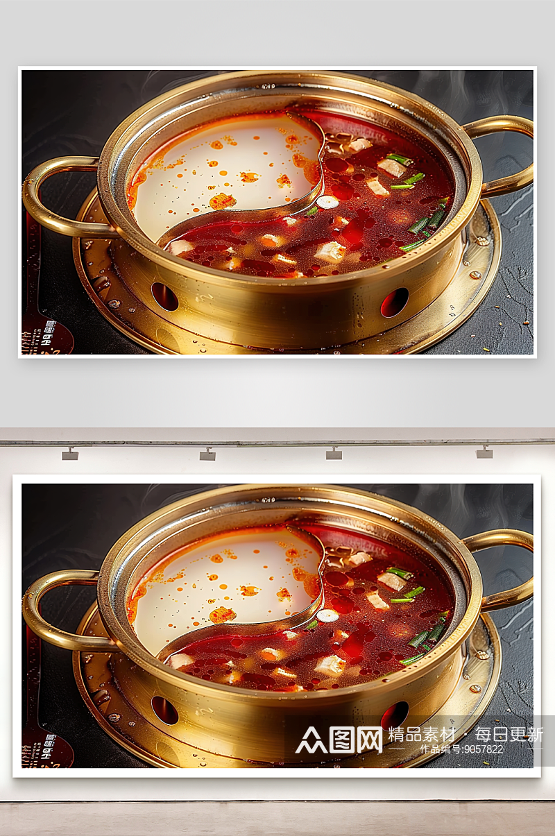 火锅美食重庆蔬菜肉类鲜香麻辣传统高清素材
