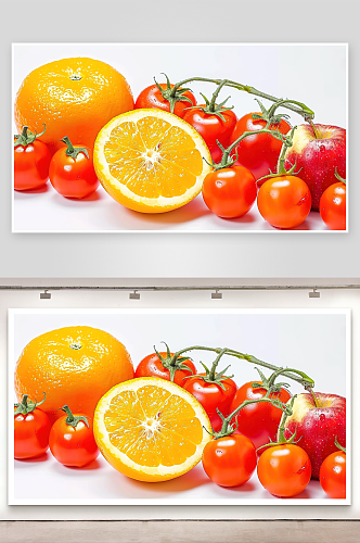 橙子果汁橘子维c柑橘水果鲜香绿色