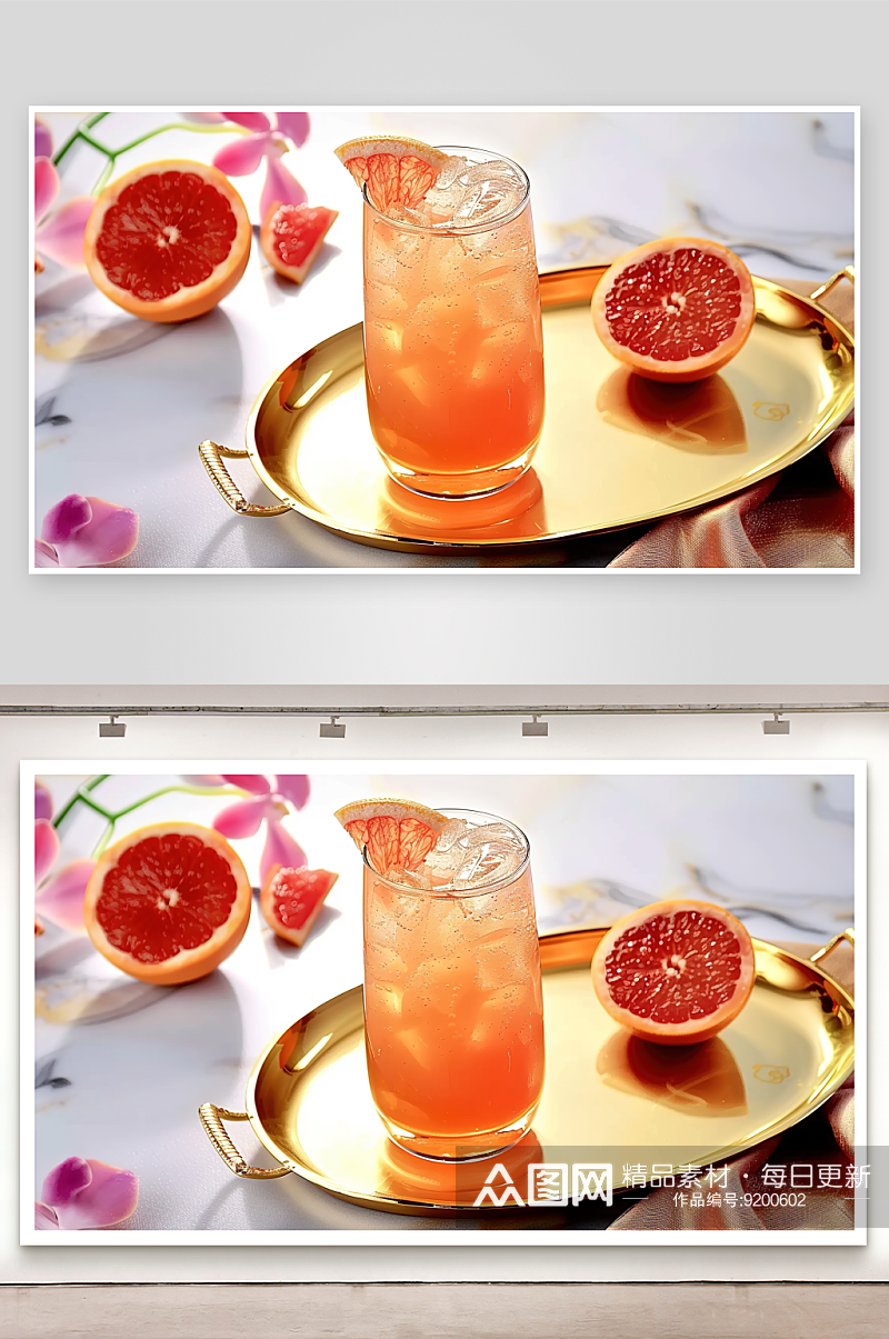 奶茶冷饮果汁芒果饮品水果草莓饮料夏日柠檬素材
