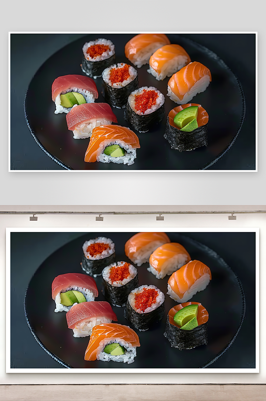 寿司美食鸡肉蔬菜拼盘料理新鲜海鲜鱼肉