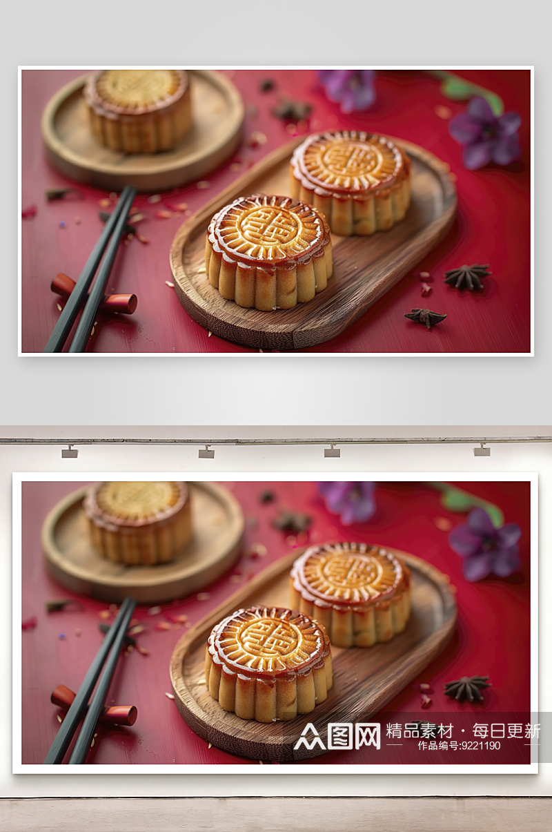 月饼美味糕点中秋食品美食点心节日传统素材