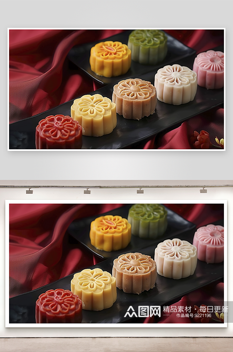月饼美味糕点中秋食品美食点心节日传统素材