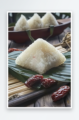 粽子传统美味鲜香糯米美食粽叶肉馅