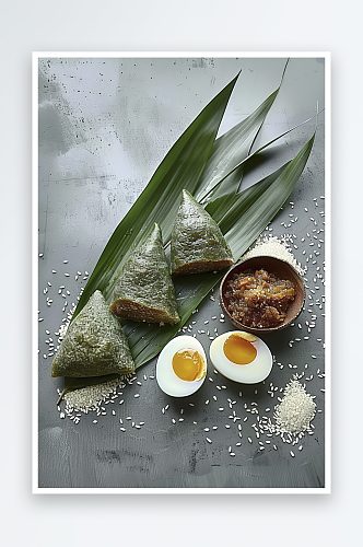 粽子端午美食高清飘香饭团传统糯米