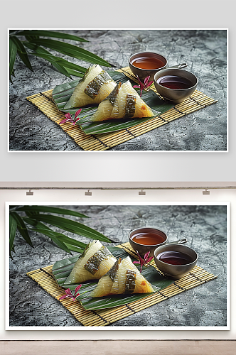 粽子粽叶端午糕点传统飘香美味美食