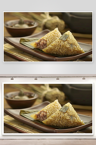 粽子糕点美味端午飘香传统美食粽叶