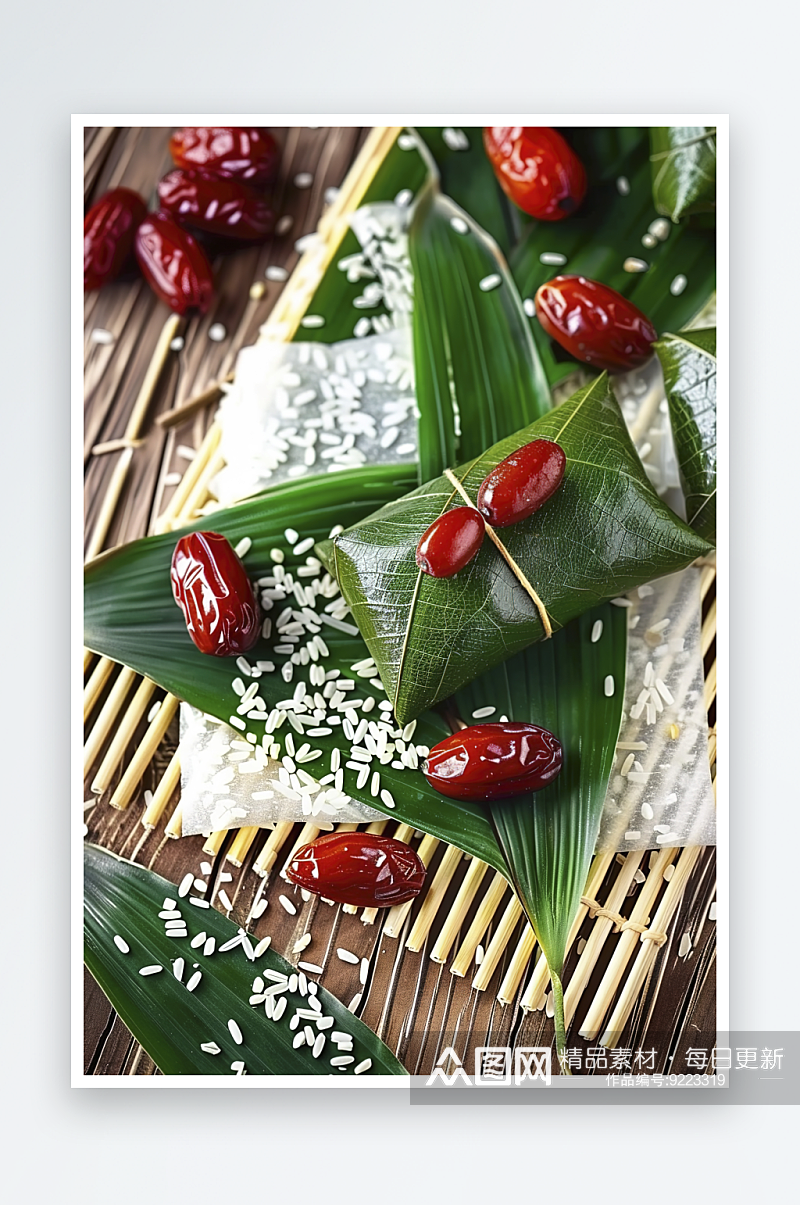 粽子糯米美味肉馅鲜香美食文化传统粽叶粳米素材