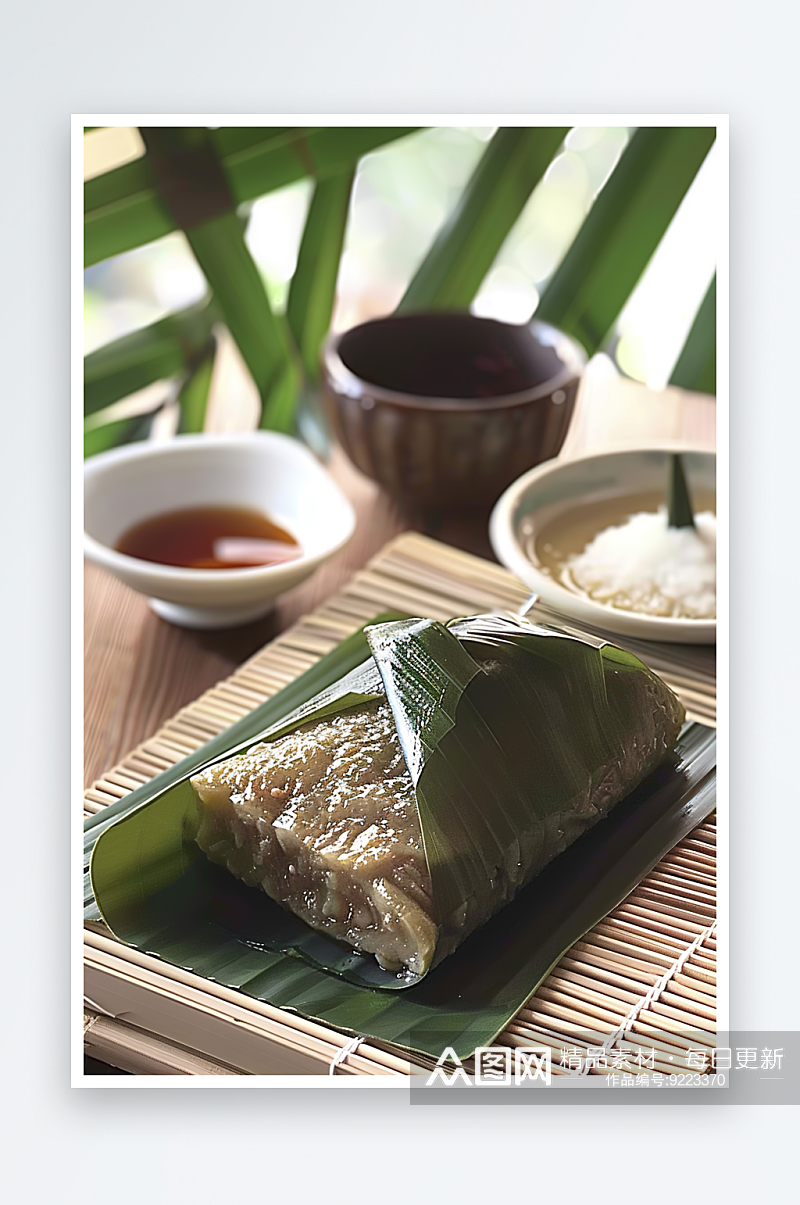 粽子美味中国肉馅传统腊肉红豆美食端午素材