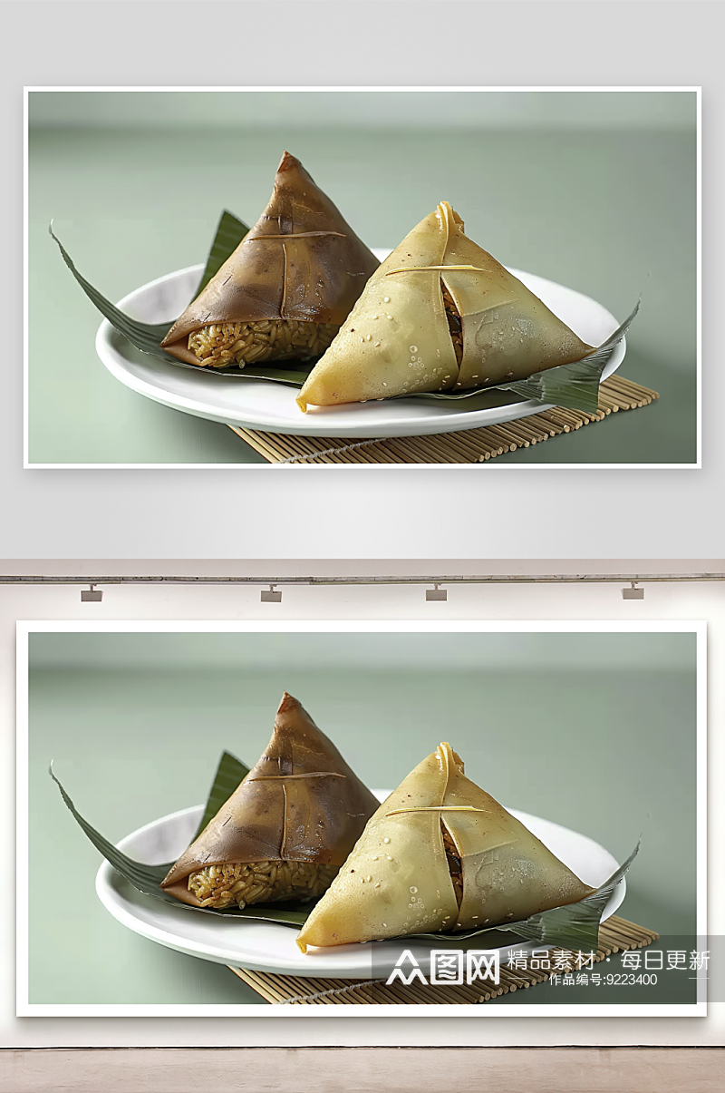 粽子美味叶子传统糯米饭团美食飘香端午素材