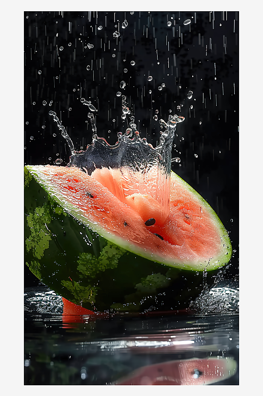 西瓜夏季果汁水果新鲜健康美味多汁红色