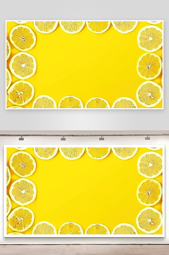 柠檬果肉酸橙夏季新鲜果汁水果柠檬片