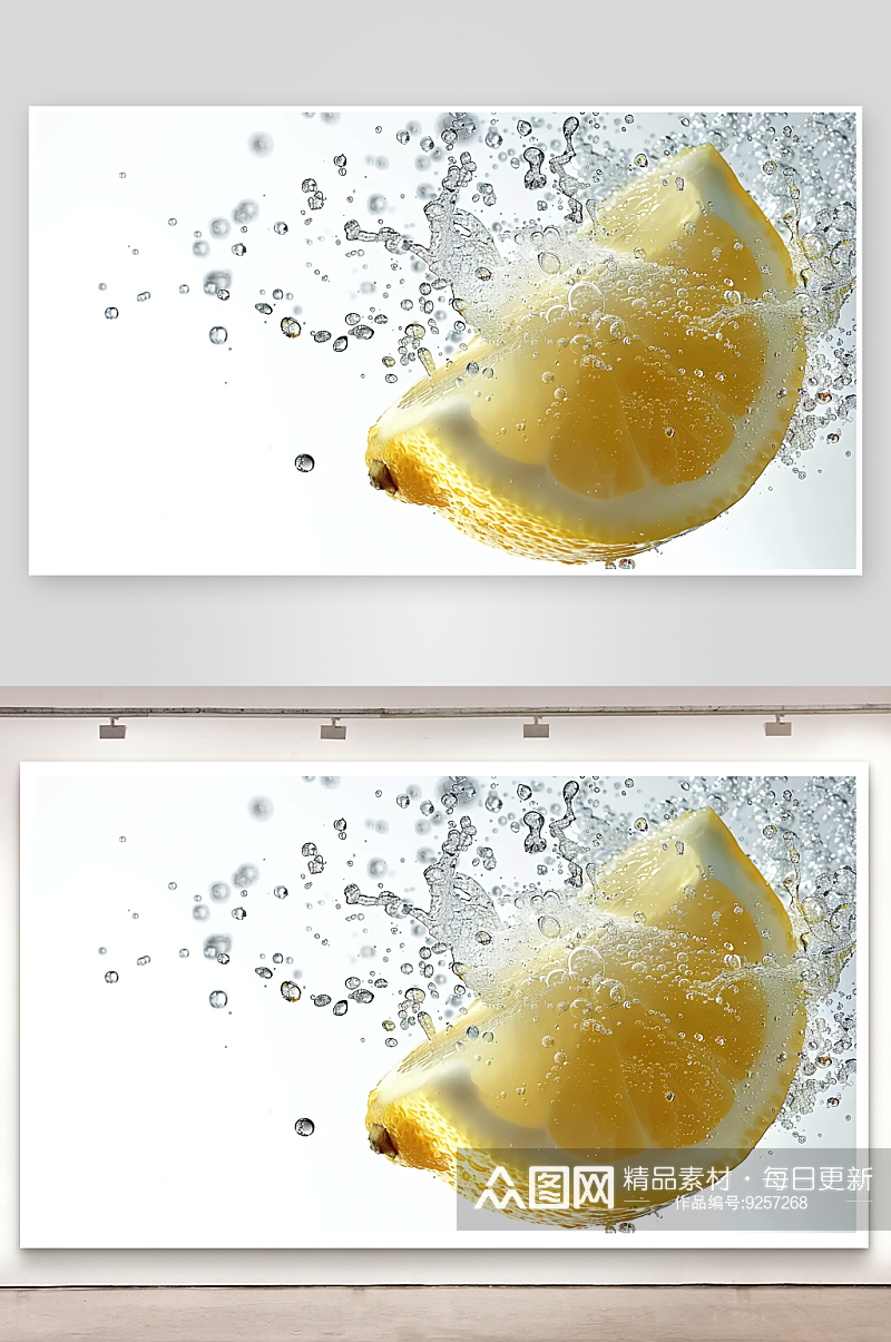 柠檬果肉酸橙夏季新鲜果汁水果柠檬片素材