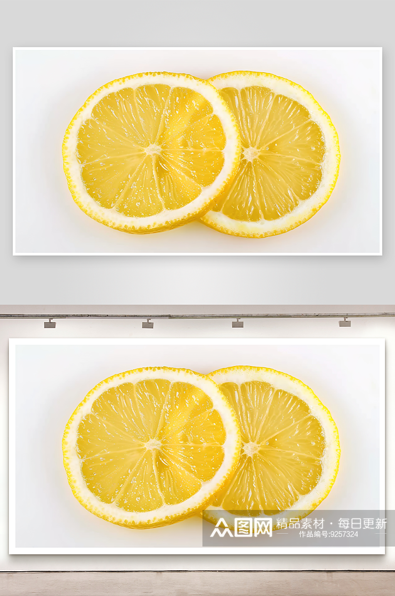 柠檬果肉酸橙夏季新鲜果汁水果柠檬片素材