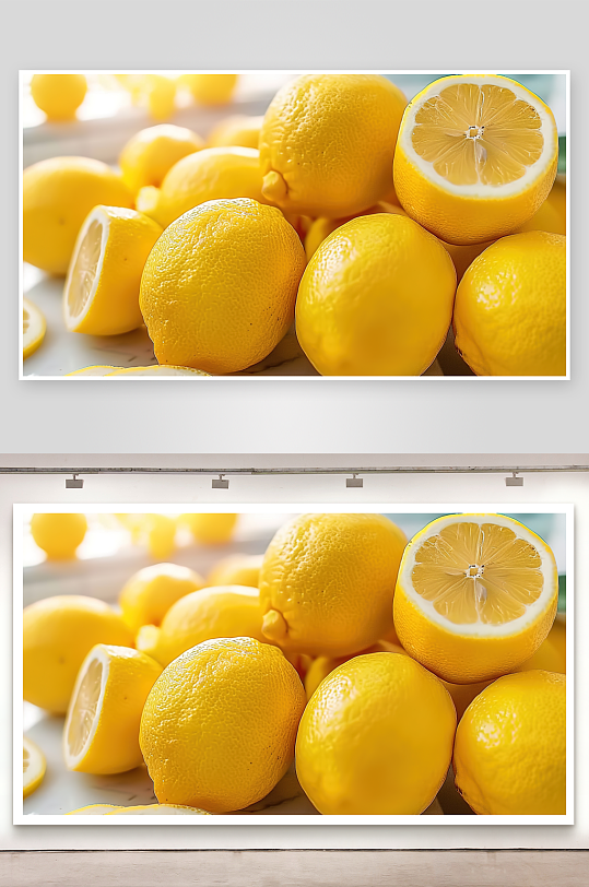 柠檬果肉酸橙摄影柠檬片水果新鲜果汁