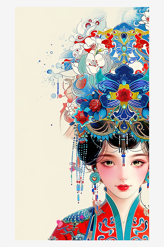 女神个性妇女节女王插画时尚高清唯美女生