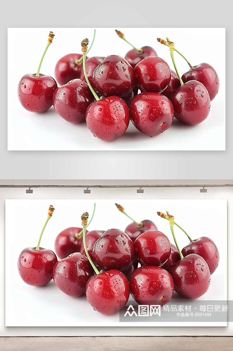 樱桃果肉车厘子新鲜红色美味水果素材