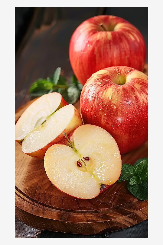 苹果健康天然高清有机新鲜水果鲜甜红色美味