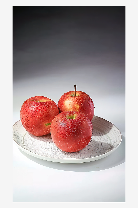 苹果健康有机特写美味水果天然红色新鲜