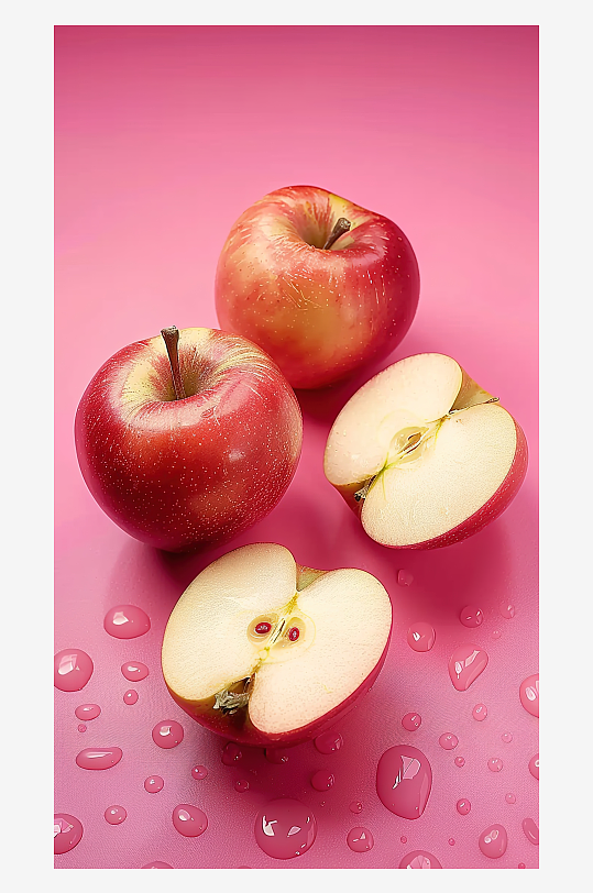 苹果健康有机特写美味水果天然红色新鲜