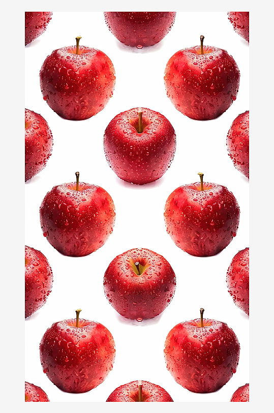 苹果天然美味红色有机水果新鲜健康特写