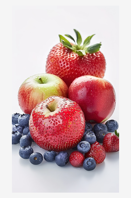 苹果天然美味红色有机水果新鲜健康特写