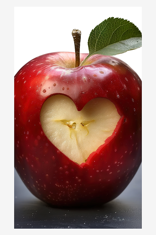 苹果有机天然健康红色水果新鲜特写美味