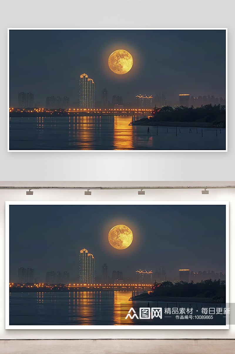 夜空意境摄影月色圆月高清月亮夜色唯美天空素材