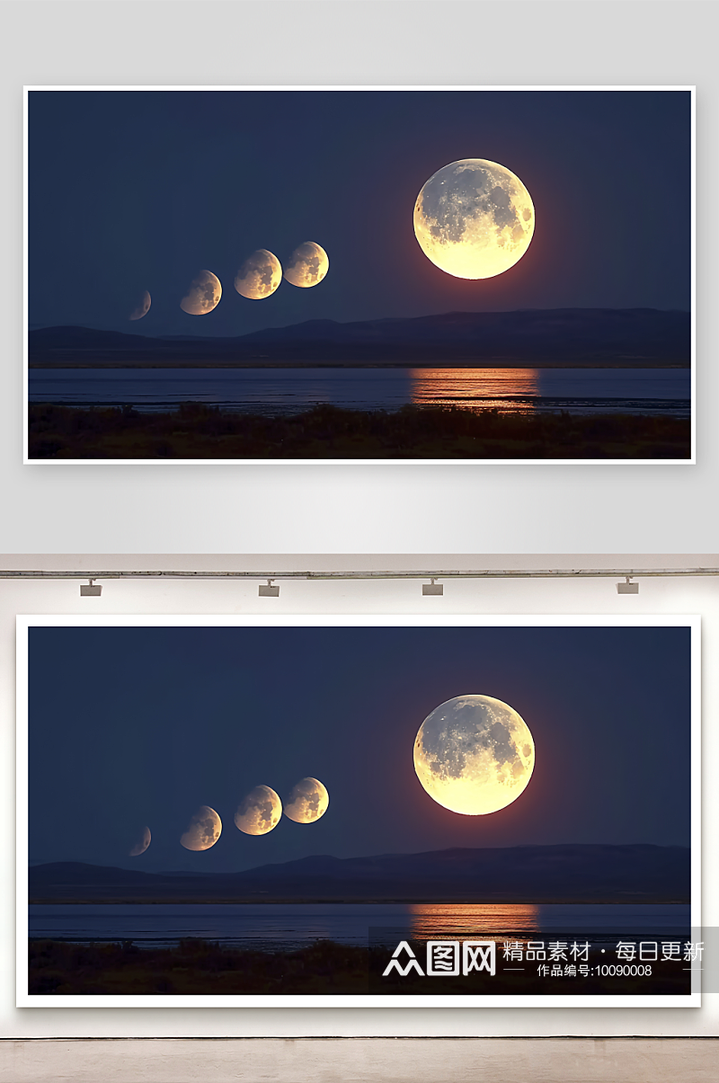 夜色天空摄影中秋唯美月亮赏月月光风光素材
