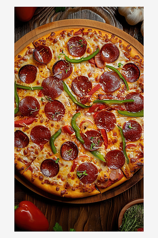 披萨小吃蔬菜美食烤肠香肠西式美味烤肉