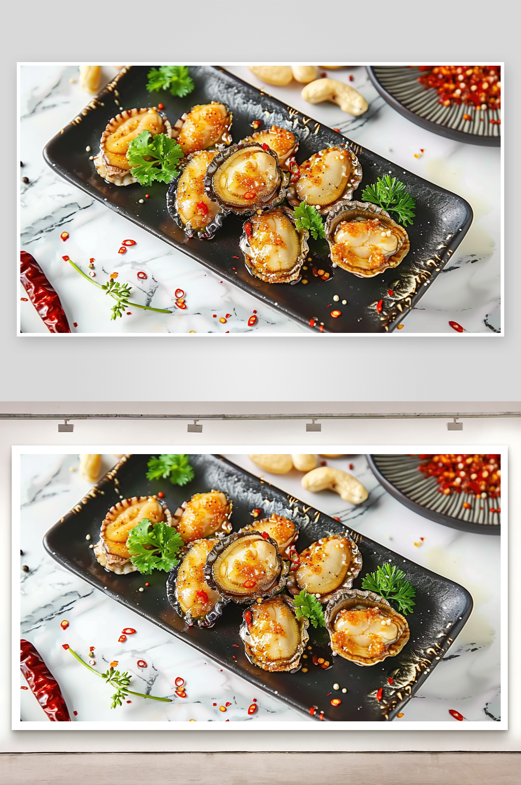 鲜美海产海鲜蛋白烹饪美食鲍鱼美味素材