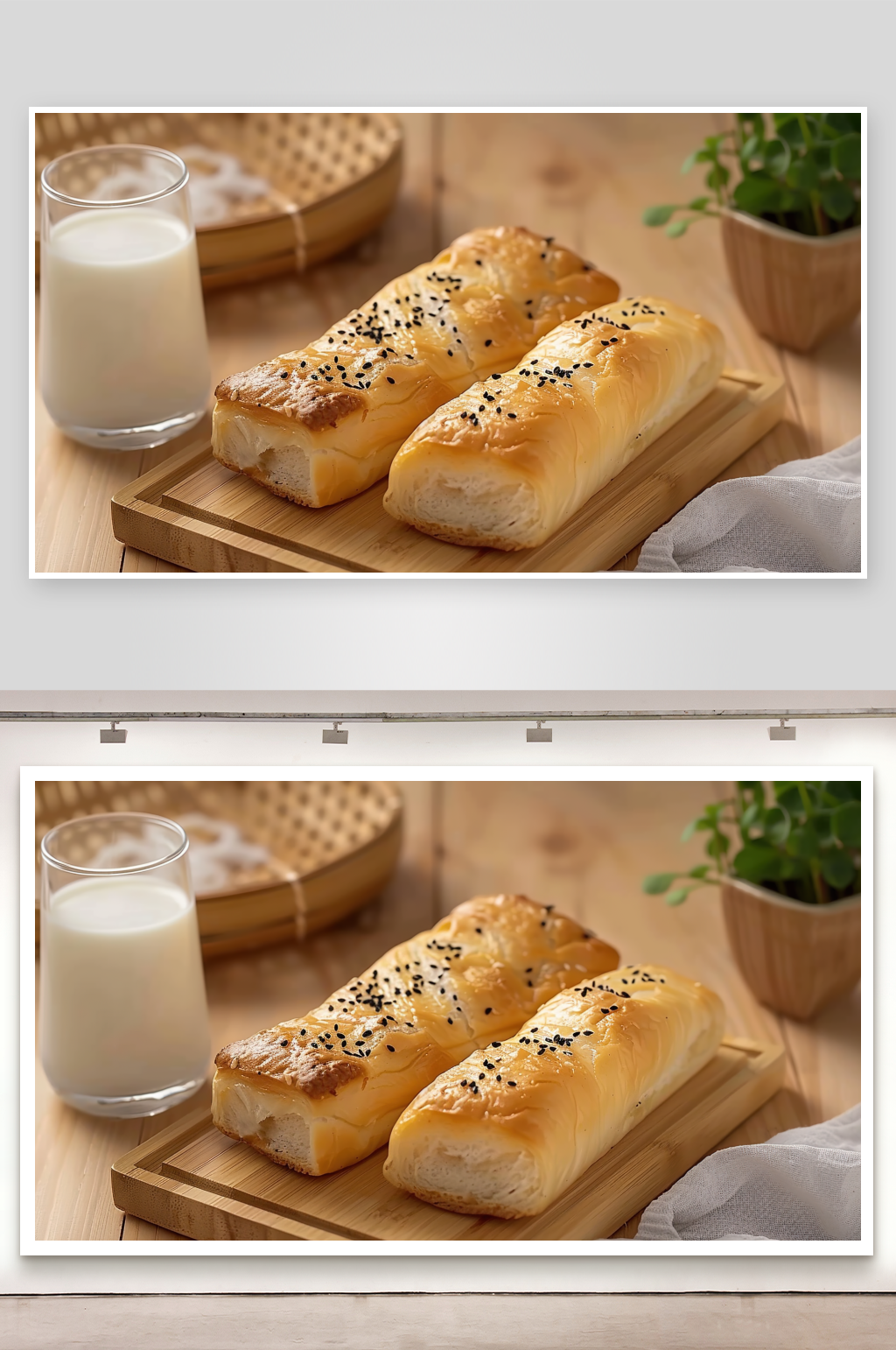 早餐糕点香醇美食油条早点小吃豆浆美味素材