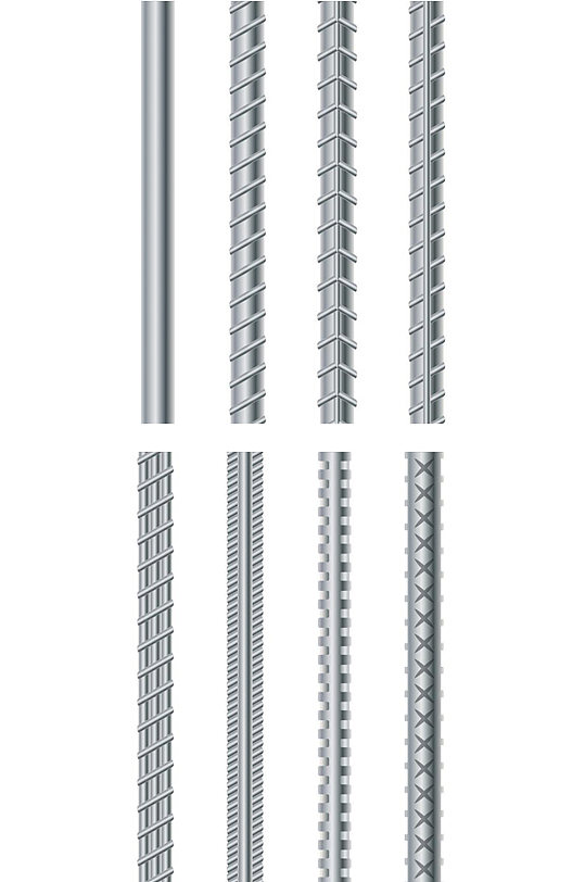 矢量金属钢筋素材