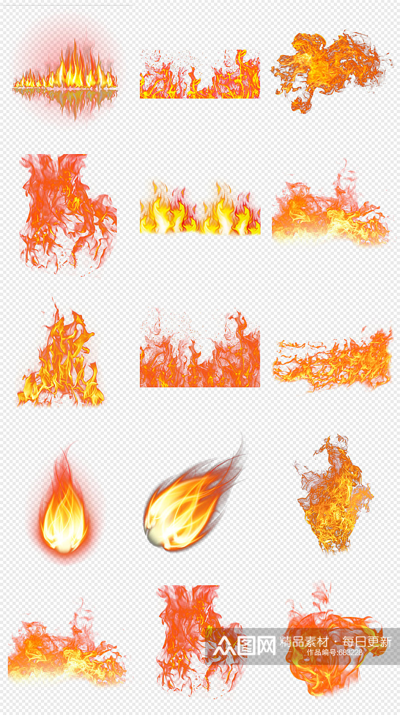 火焰燃烧的火PNG免抠素材元素素材