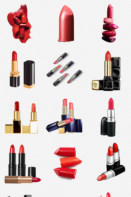 口红美妆化妆品png免抠素材
