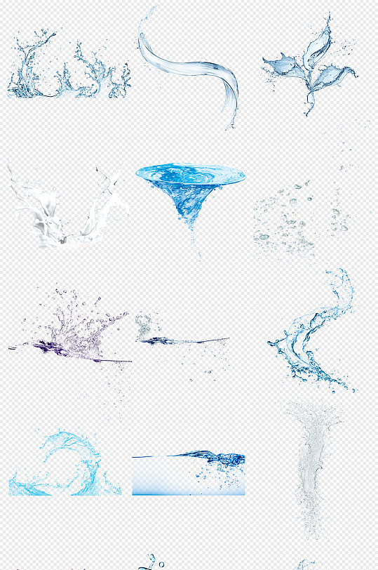 水水花溅开的水png素材