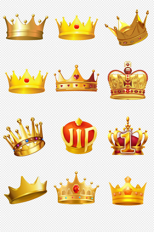 金色皇冠png免抠素材