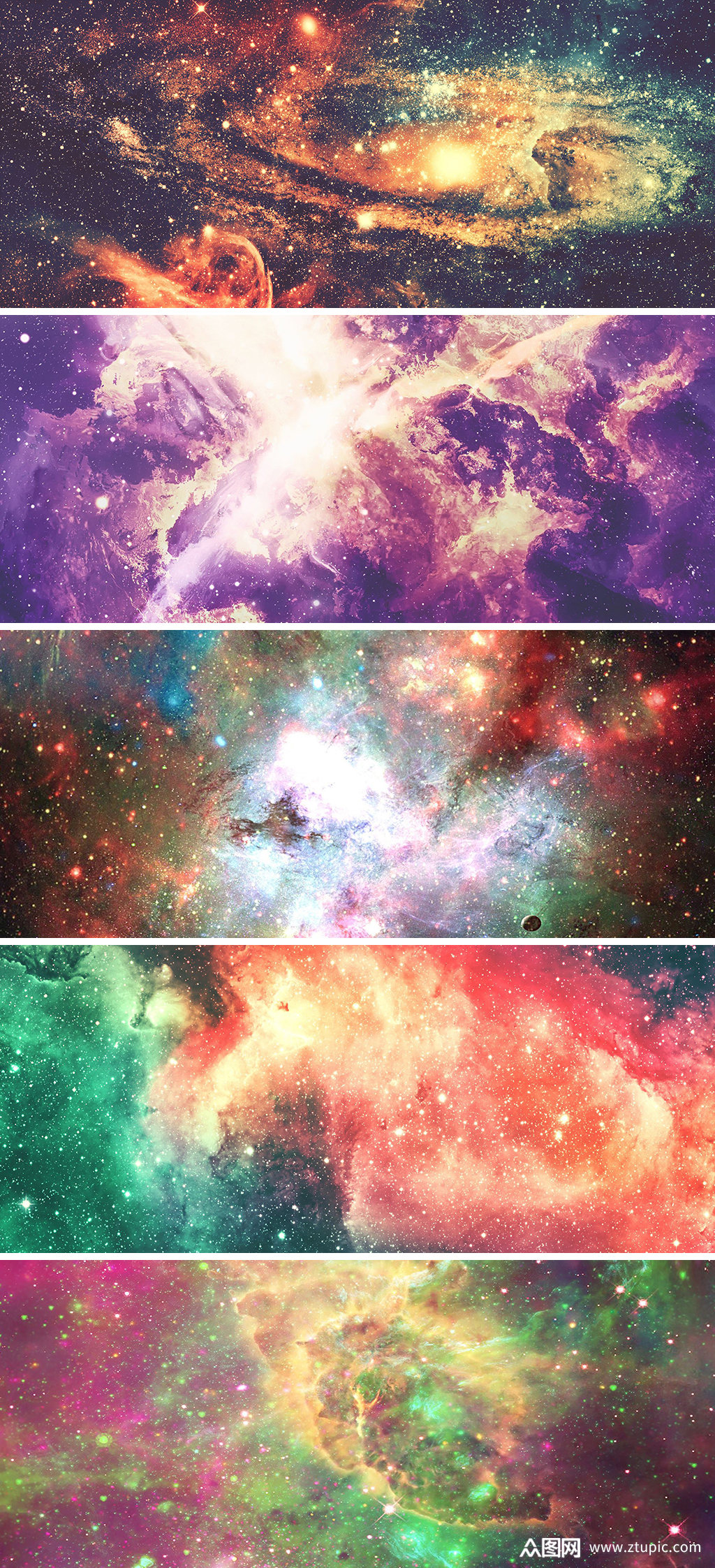 炫彩星空璀璨星星银河高清背景